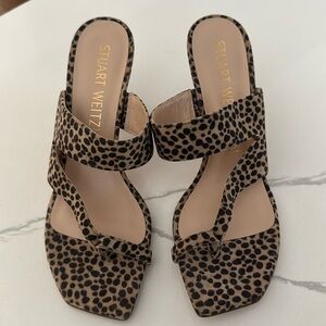Stuart Weitzman
Suede Animal Print Slides